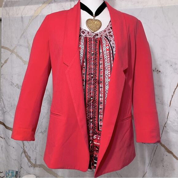 Eliza J Jackets & Blazers - Eliza J Nordstrom Hot Pink Coral Women's Firtted Blazer size S